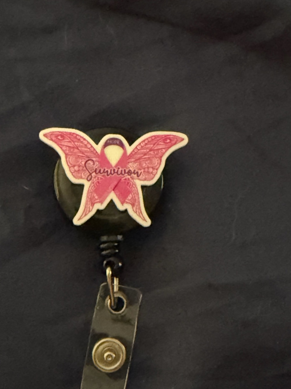 Pink Butterfly Survivor Badge Reel